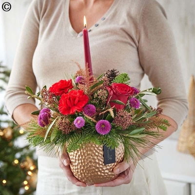 Christmas Candle Arrangement Florist Choice