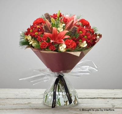 Christmas Cracker Hand Tied Florist Choice