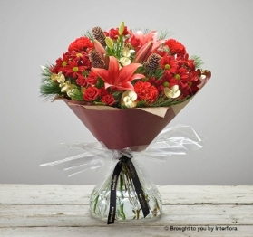 Christmas Cracker Hand Tied Florist Choice